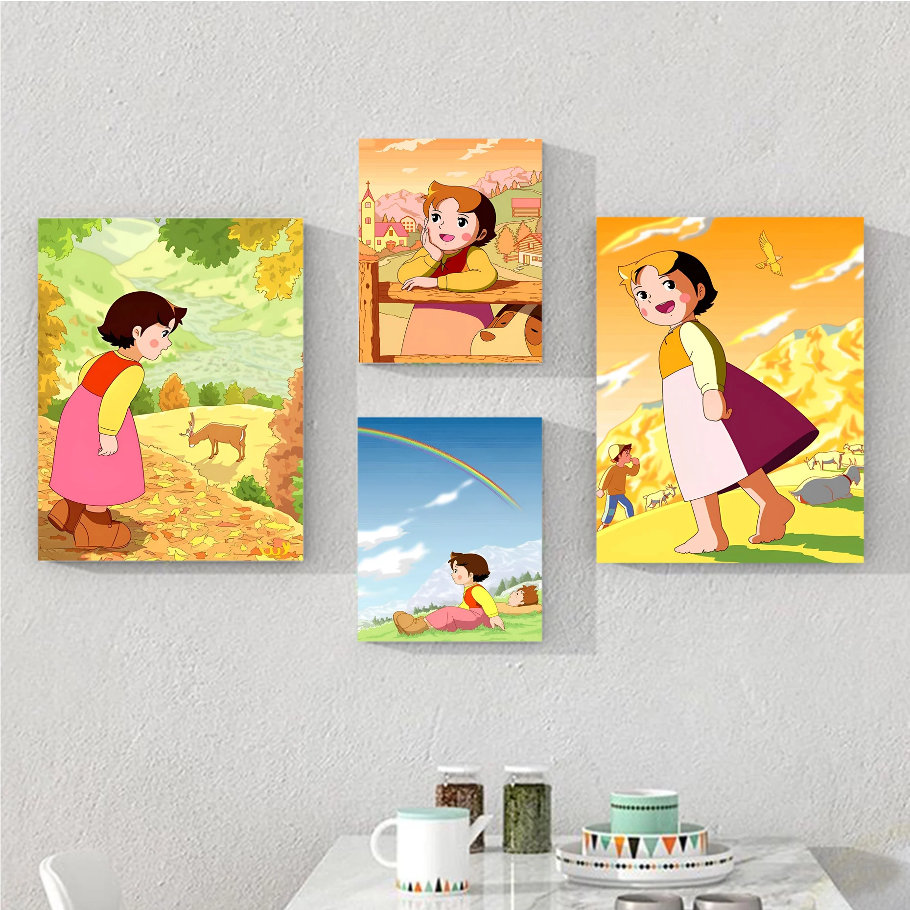 Cute Heidi Good Quality Poster Classic Movie Posters Waterproof Paper Sticker Coffee House Bar Decor Art Wall Stickers