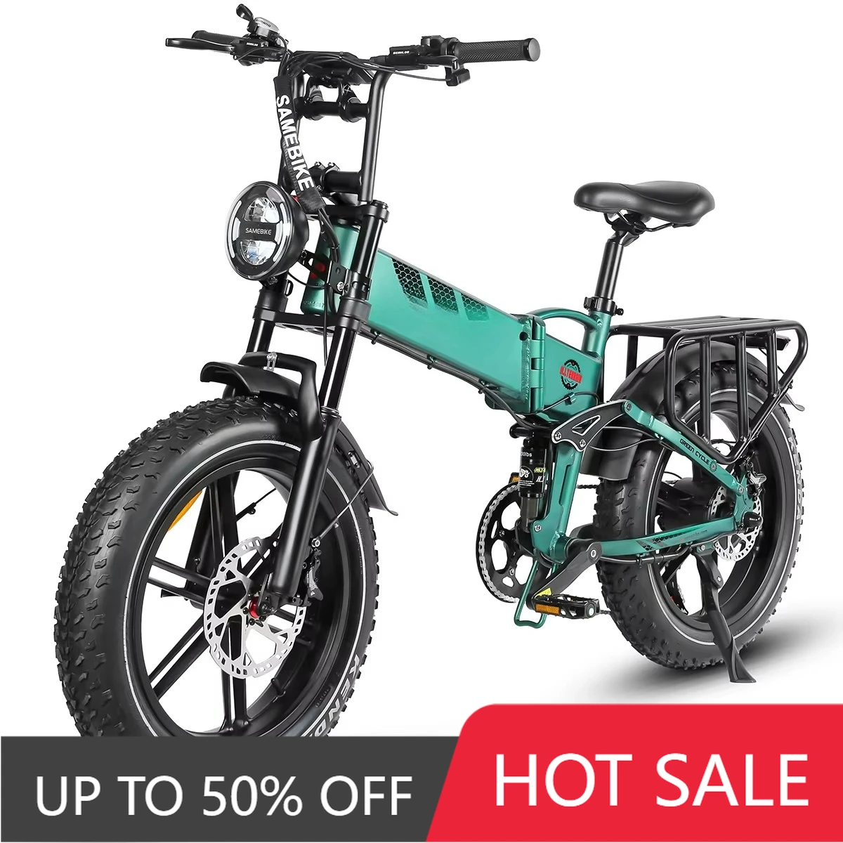 

JYF SAMEBIKE 20-inch folding 17Ah all-terrain electric bicycle, fat tire 7-speed folding electric bicycle, fat tire electric bic
