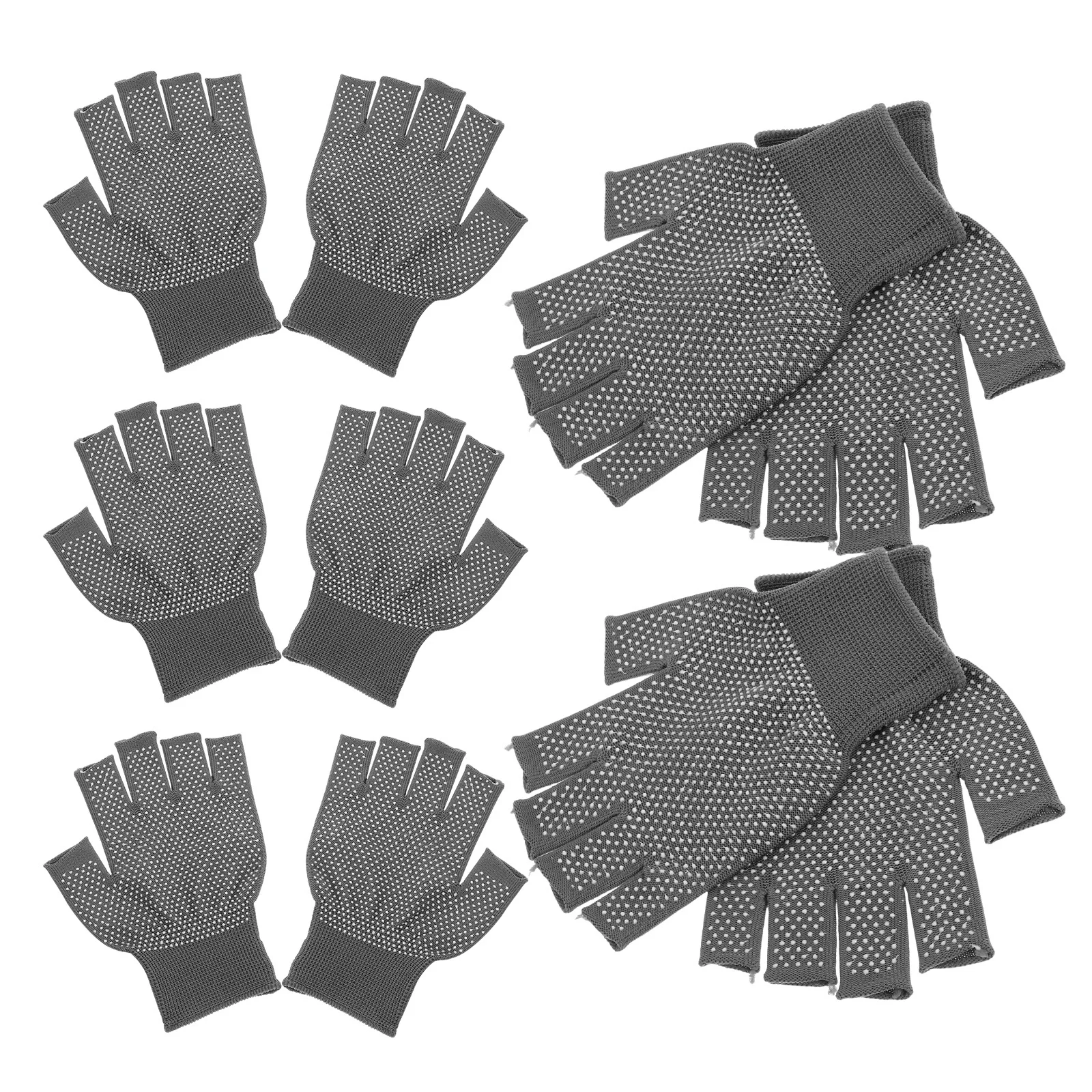 

5pcs Fingerless Work Gloves Anti-Slip Winter Warm Touchscreen For Typing Cycling Driving Repair Men Women Non-Slip Grip