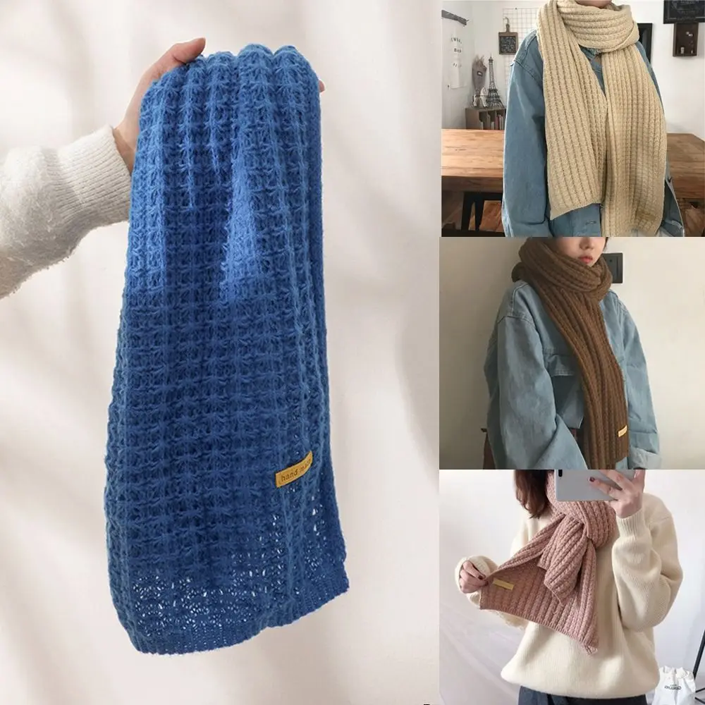 موضة سميكة وشاح محبوك شتاء دافئ في الهواء الطلق الأوشحة الطويلة Vintage يلتف النساء وشاح الذكور والإناث