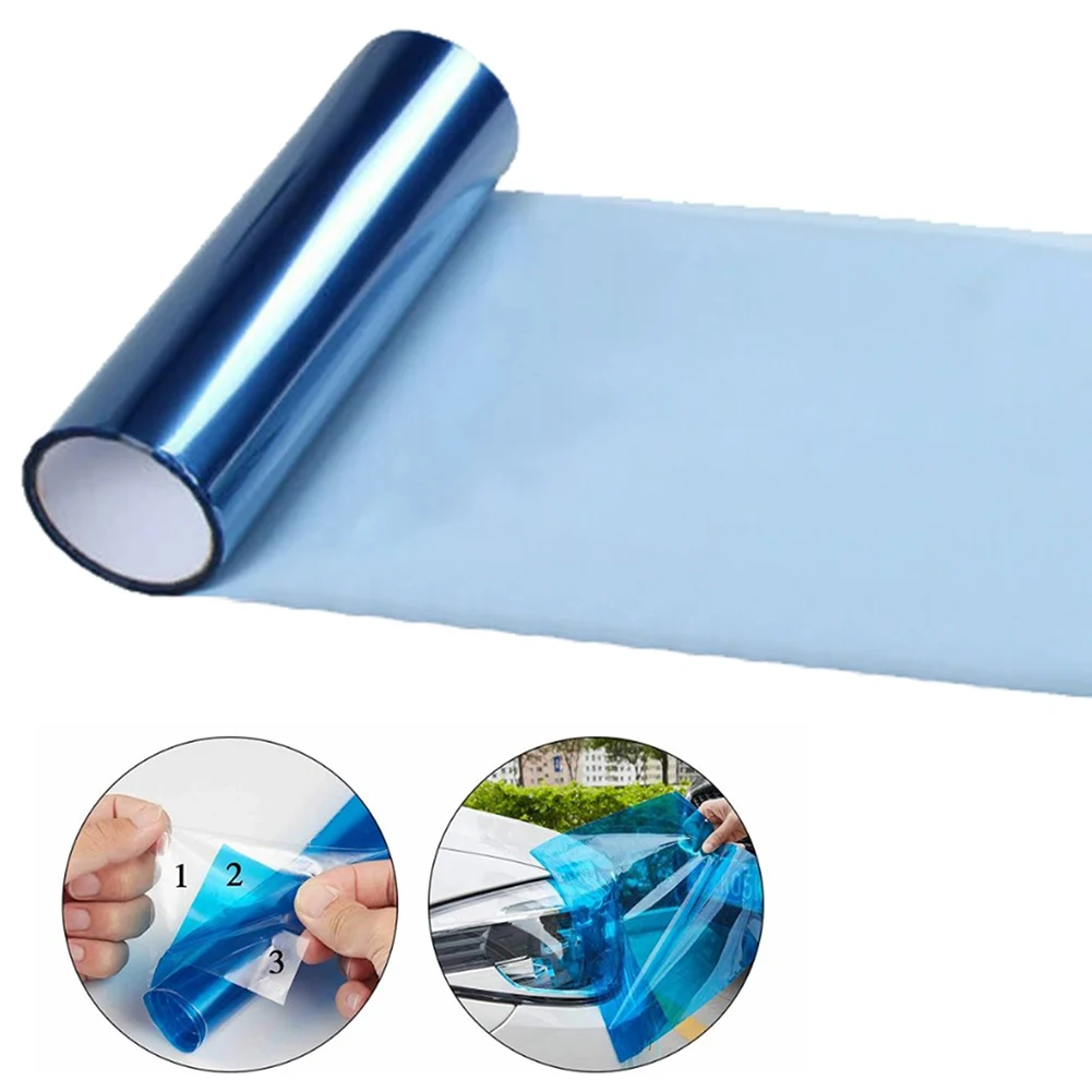 Chip Crack Nor Peel You Can Use This Vinyl Film For Any Headlights Cm Auto Parts Car Headlight Tint Film Cm Light Blue