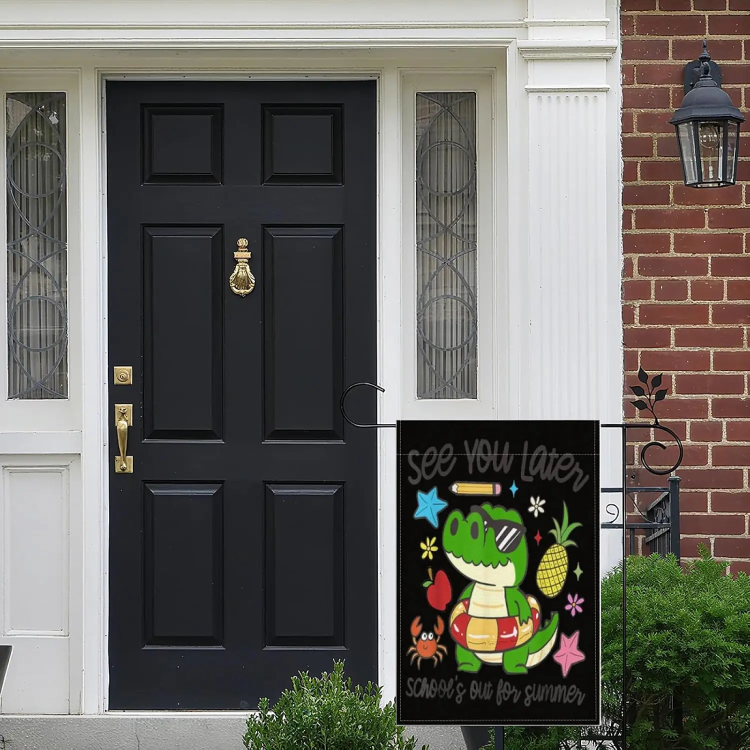 See You Later Last Day of School Alligator Teacher Summer Yard Flags,12x18 Inch Garden Flag Double Sided Banner Tapestry for yyi