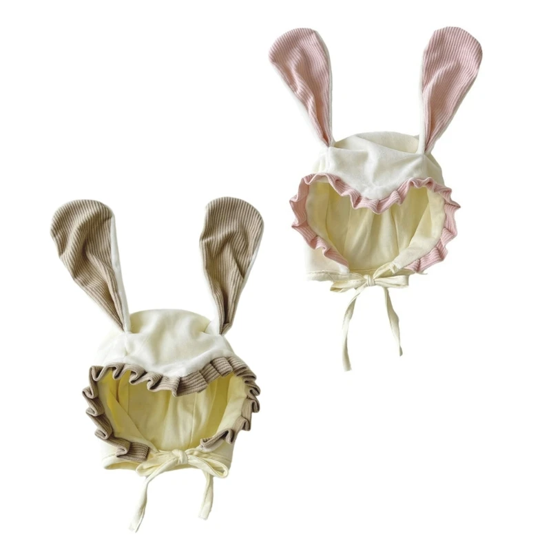 Winter Breathable Baby Hat Newborns Nursery Hospital Hat Infant Long Ear Hat Dropship