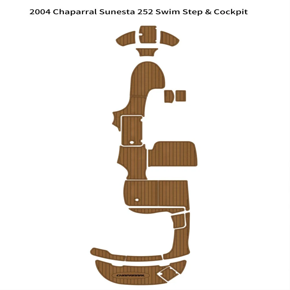 

Swim Platform Cockpit Boat EVA Teak Deck Floor Pad For 2004 Chaparral Sunesta 252