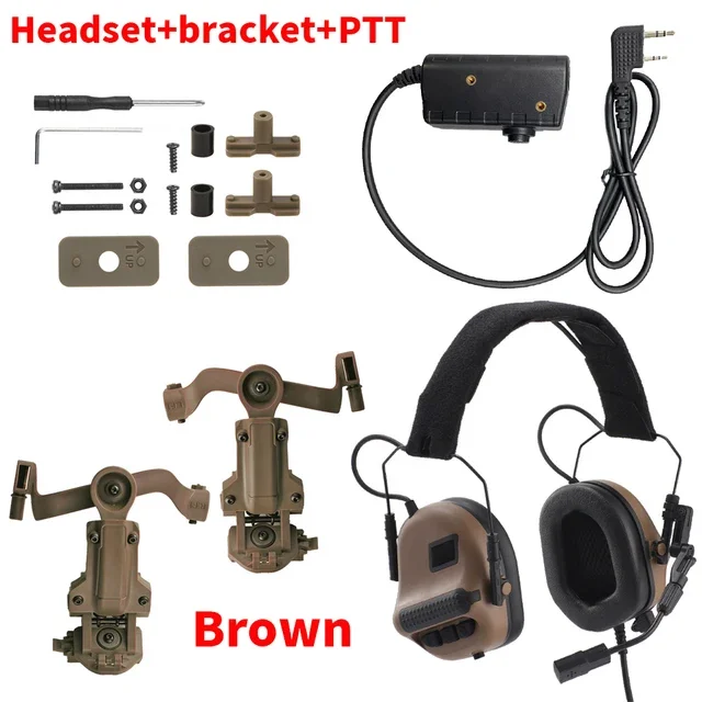 ARM VOLGENDE F10 Tactische Headset Jacht Schieten Ruisonderdrukkende Hoofdtelefoon met Beugels Fit voor Wendy M-LOK ARC Helm