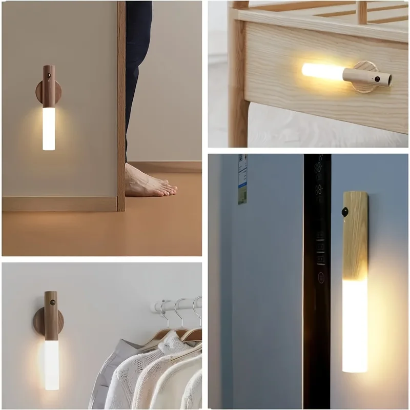 Intelligent Human Body Induction LED Night Light Creative Desk Lamp Corridor Night Light Rechargeable Wall Lamp