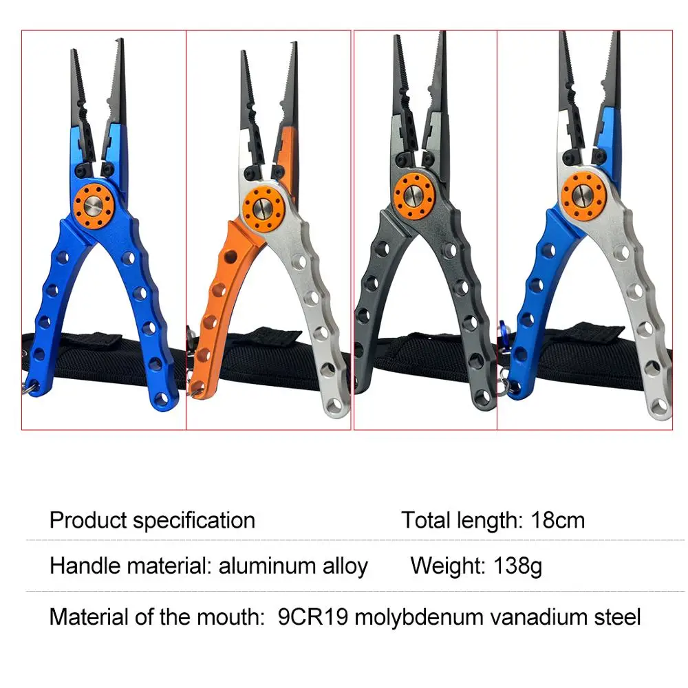 Alicate De Pesca Linha Cortador Multifuncional Nó Liga De Alumínio Tesoura Gancho Removedor 150g 20CM Equipamento De Pesca