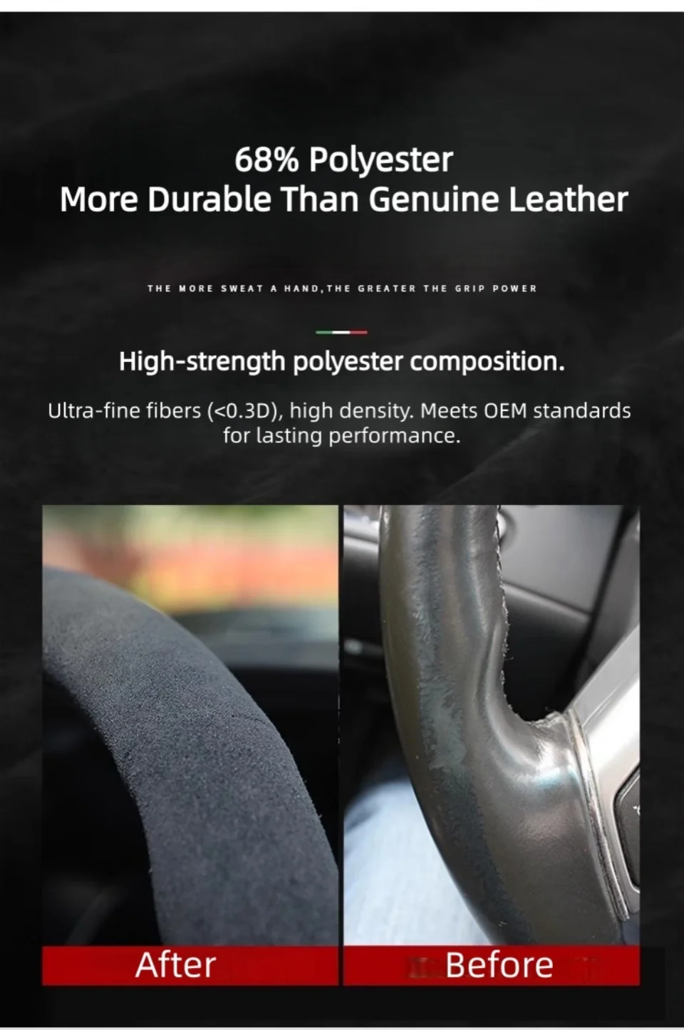 Premium interieur upgrade stuurwielomslag Cadillac ATS CT6