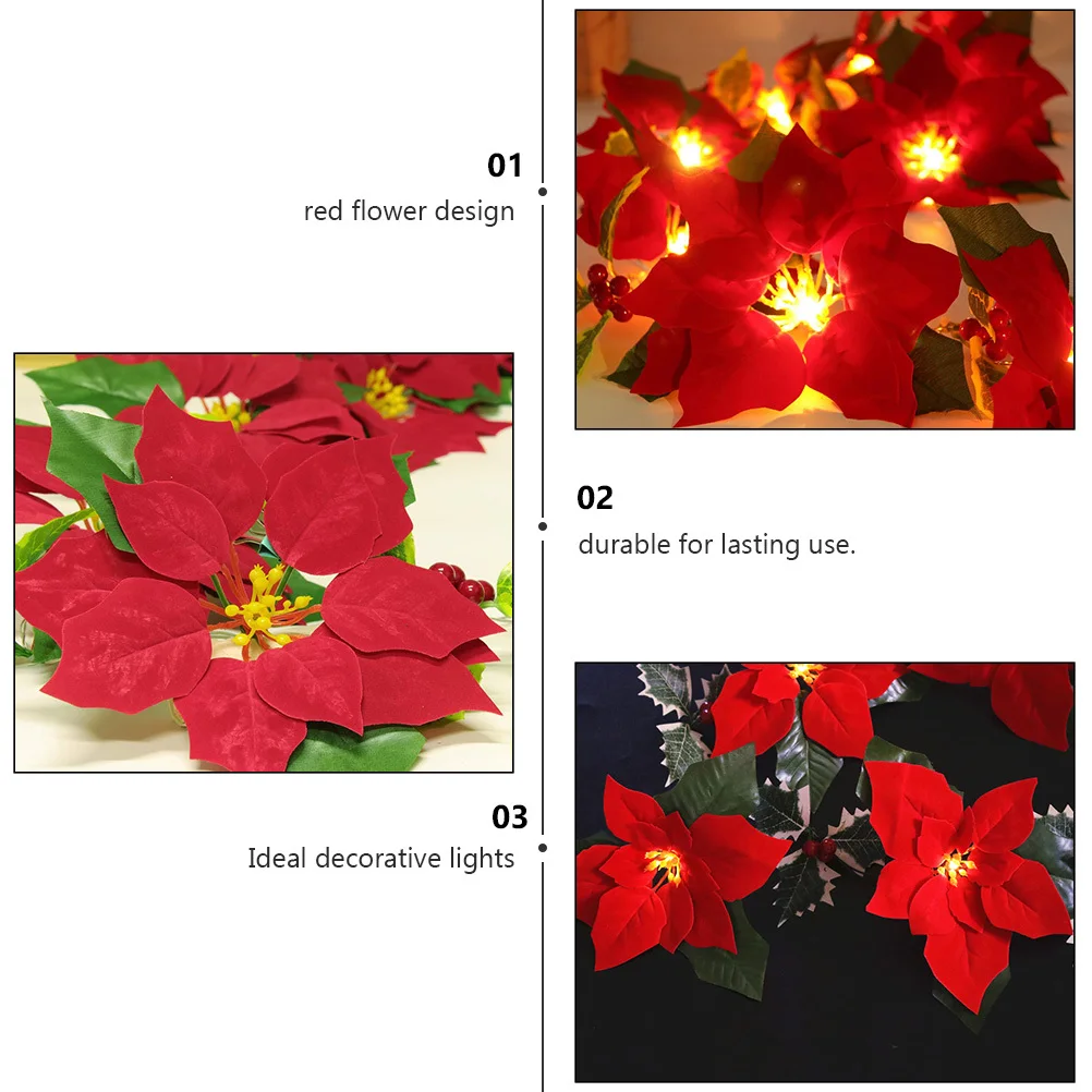 

Christmas String Lights Tree Decorations Flower Garland Garlands Indoor Outdoor Ornaments