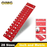 Nut and Bolt Thread Checker Screw Size Identifier Gauge  Standard & Metric Screw Size and Thread Measuring Tools 28 Sizes