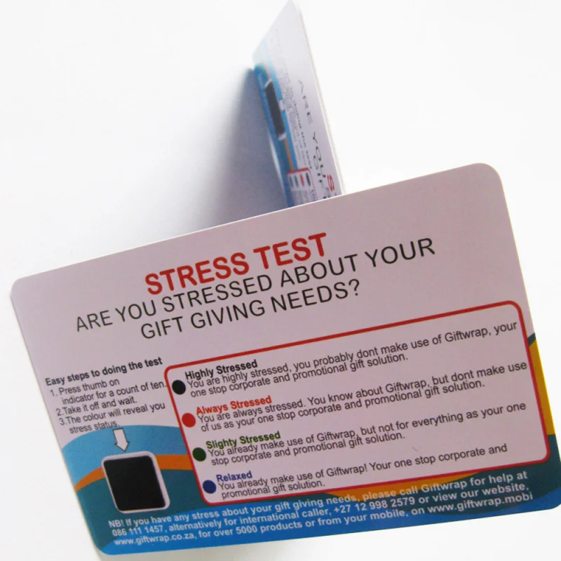 

Customized Mood Stress Card LCD Night Card PVC Plastic Card Color Changing LCD Display