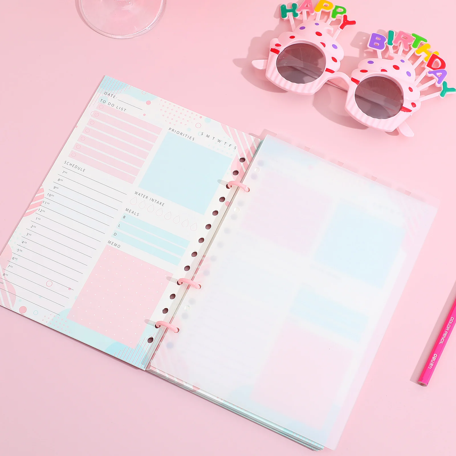 

12pcs PVC Binder Dividers Notebook Partition Baffle Clear Index Tabs Separator for Diary Reports Manual Journal ganizing
