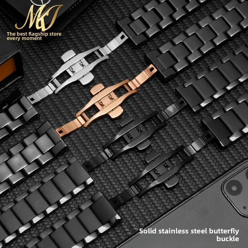 حزام ساعة سيراميك عالي الجودة لساعة أرماني AR1451 AR1452 AR1400 AR1410 AR1421 AR1440 ملحقات سوار ساعة رجالي