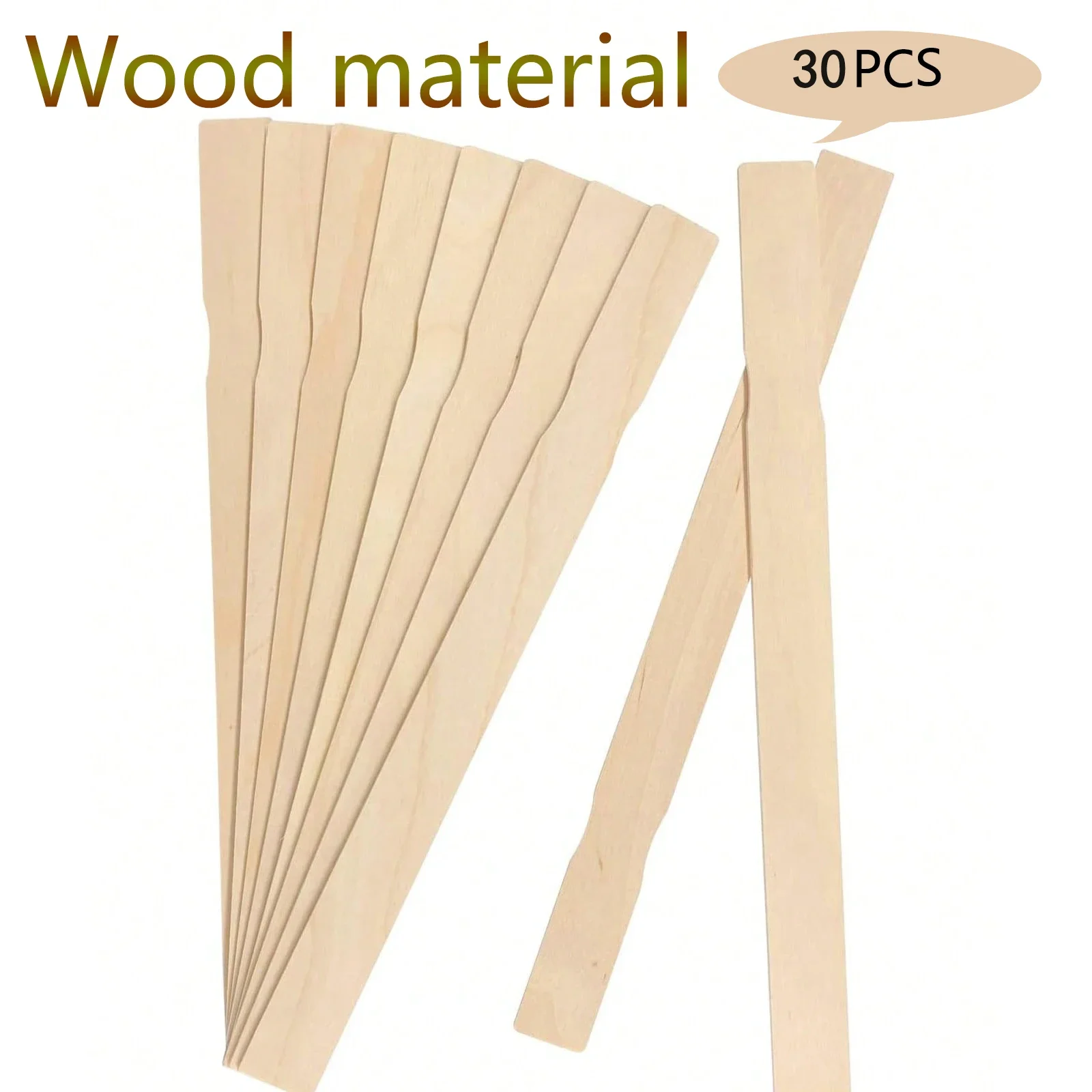 30Pcs 12 Inch Paint Stir Sticks, Wooden Paint Sticks for Paint Stirrers, Garden and Library Markers