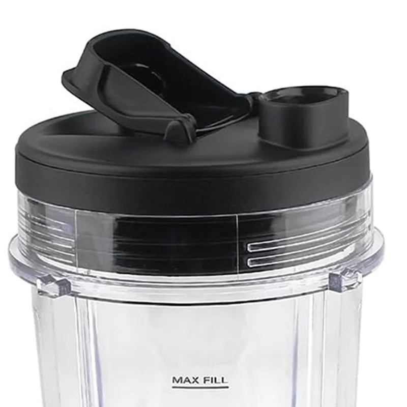 Запасные части T27C, чашка 12 унций с крышкой, совместимая с блендером Ninja BL450 BL480 BL640 BL680 BN400 BN751 BN801, 2 шт.