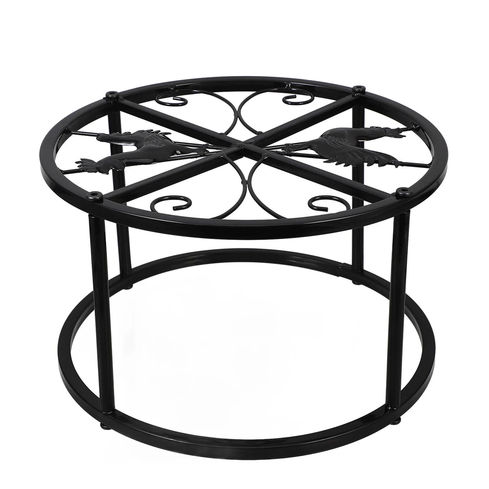 

Chick Feeder Chicken Feeding Stand Coop Waterer Holding Rack Outdoor 2900X2900X1750CM Bucket Metal Black Holder