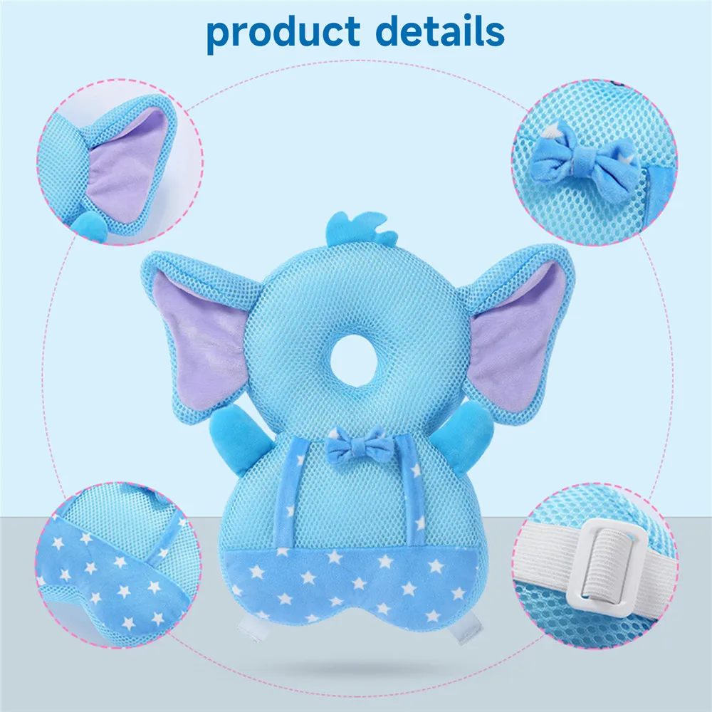 Baby Head Protector Adjustable Toddlers Baby Walker Head Protection Head Safety Pad Cushion Backpack for Crawling and Walking