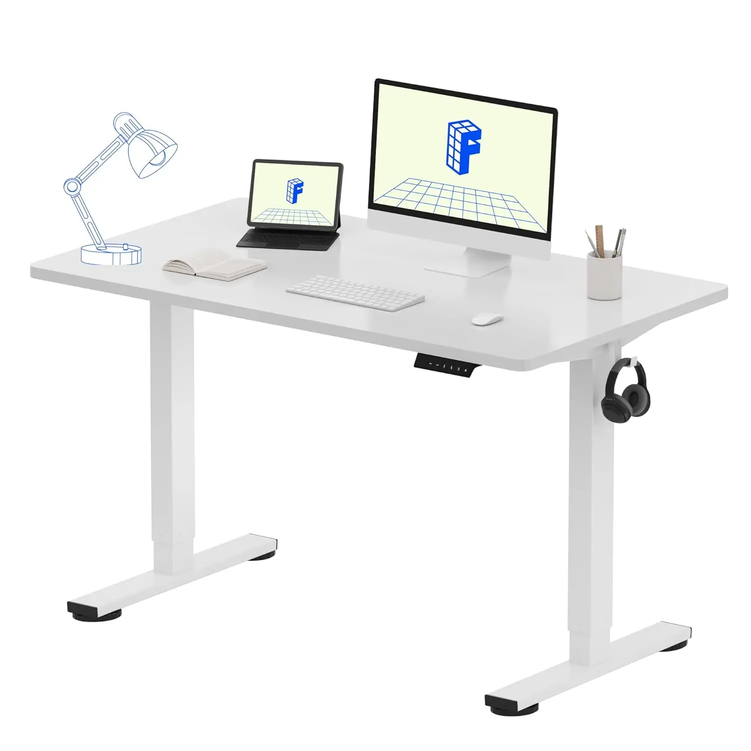 

Электрический регулируемый по высоте стол для работы сидя и стоя 48x24 дюйма для дома и офиса, на заказ