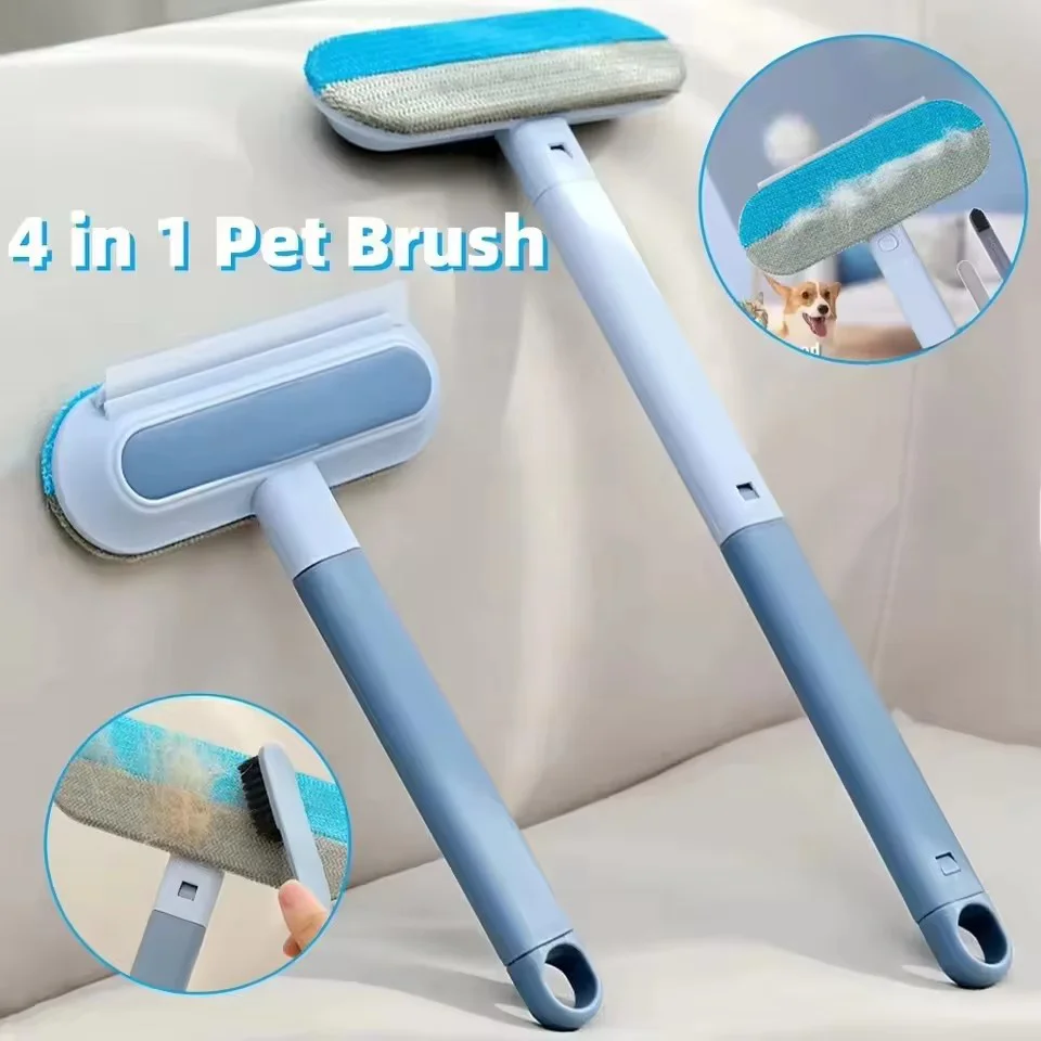 4-in-1 Pet Hair Removal Tool - Furniture Cat Hair Remover For Couch Car Cloth Carpet Bed - Hair Removal Tool For Pet Owners