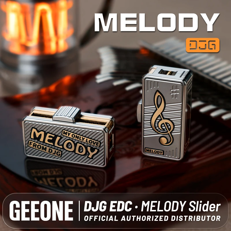 Stock】DJG MELODY Titanium Alloy Mechanical Scale Push Slider EDC