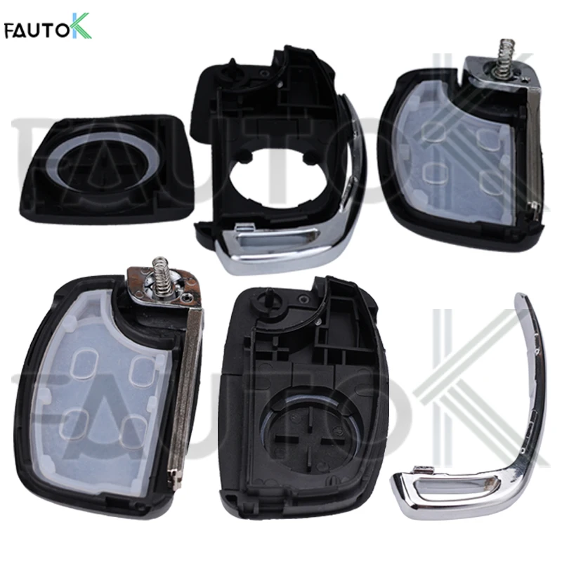 3/4 кнопки Keyless Go Smart Remote Control Flip Folding Car Key Shell для Hyundai IX35 IX45 Accent I40 HB20 SANTA FE Solaris