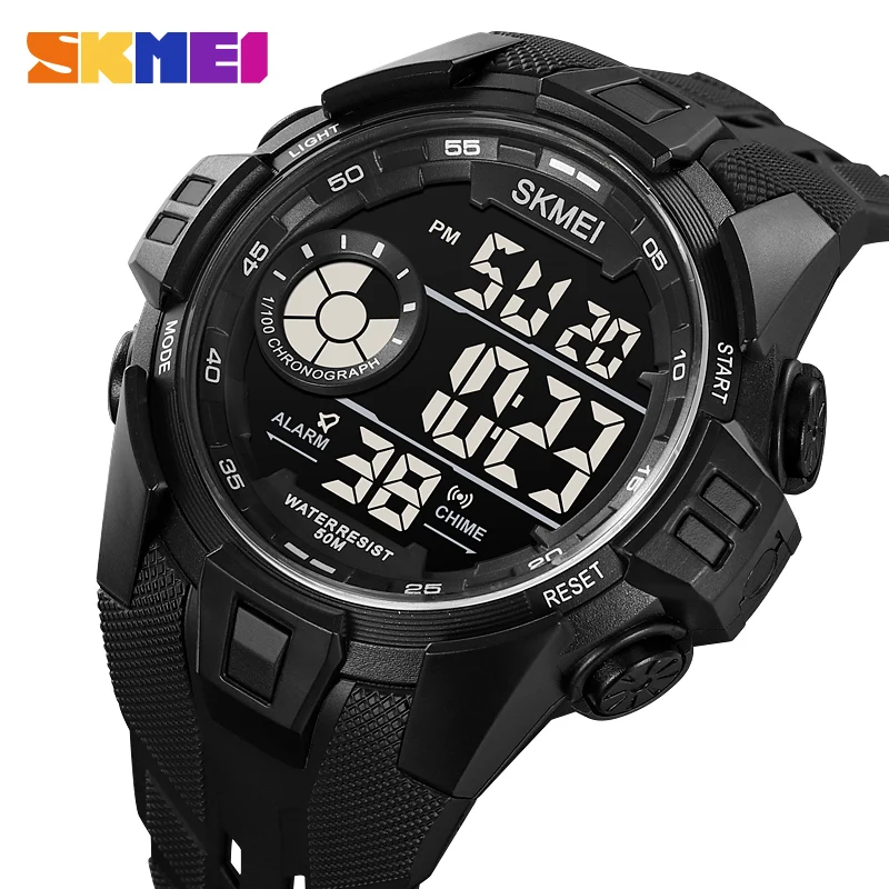 

SKMEI 2123 Mens Casual Back Light Display 5Bar Waterproof Wristwatch Date Alarm Clock Digital Movement Stopwatch Sports Watches