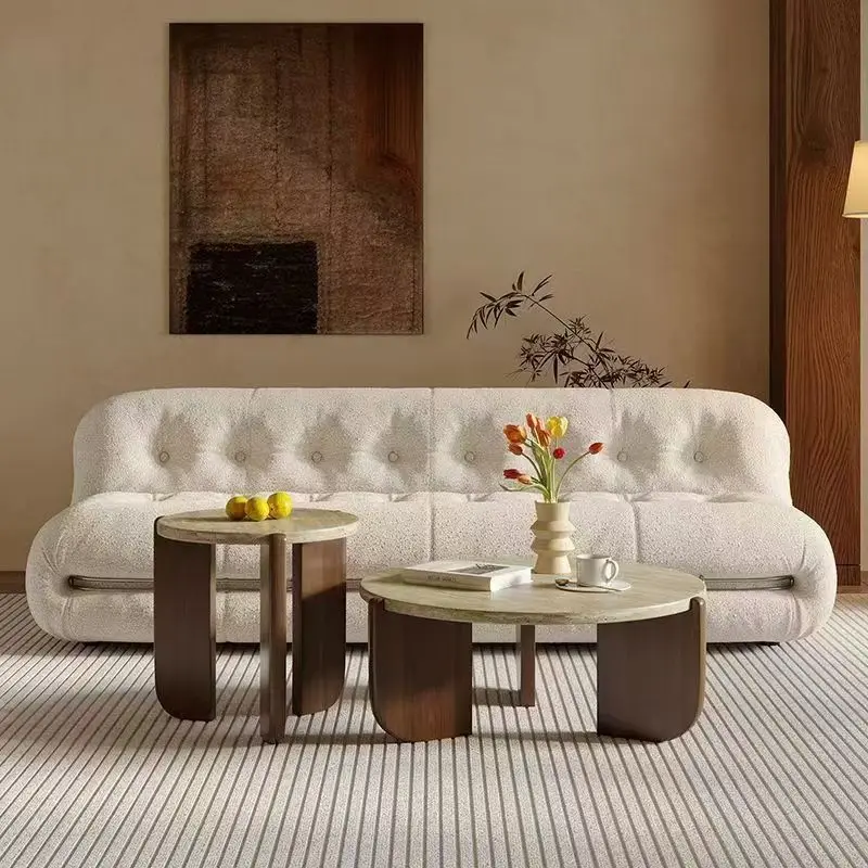 Wind tunnel stone home living room balcony coffee table rock slab tea table hotel meeting guest coffee table