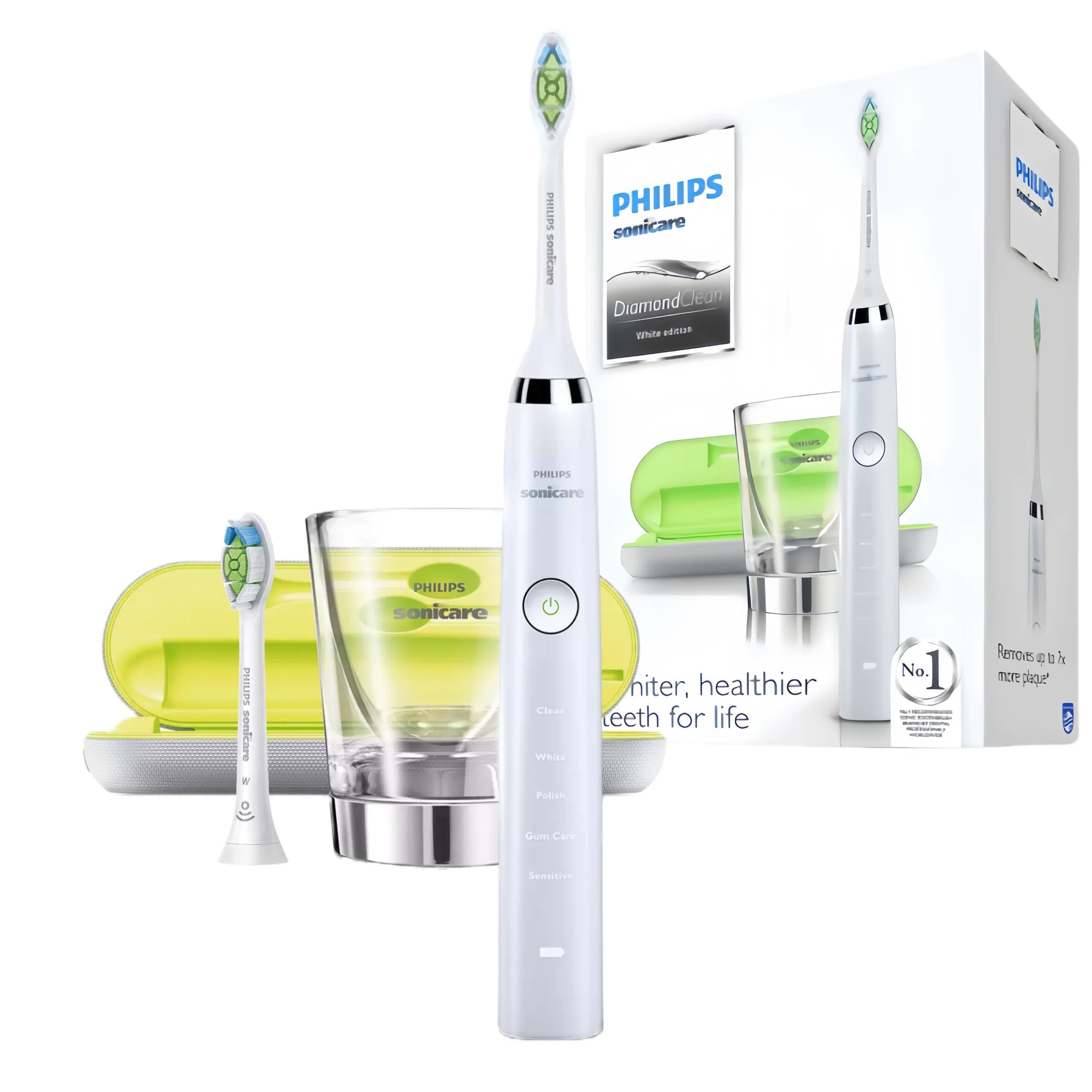 

Philips Sonicare Diamond Clean HX9332 Electric Toothbrush Handle,Equipped with a travel charging case and two brush heads
