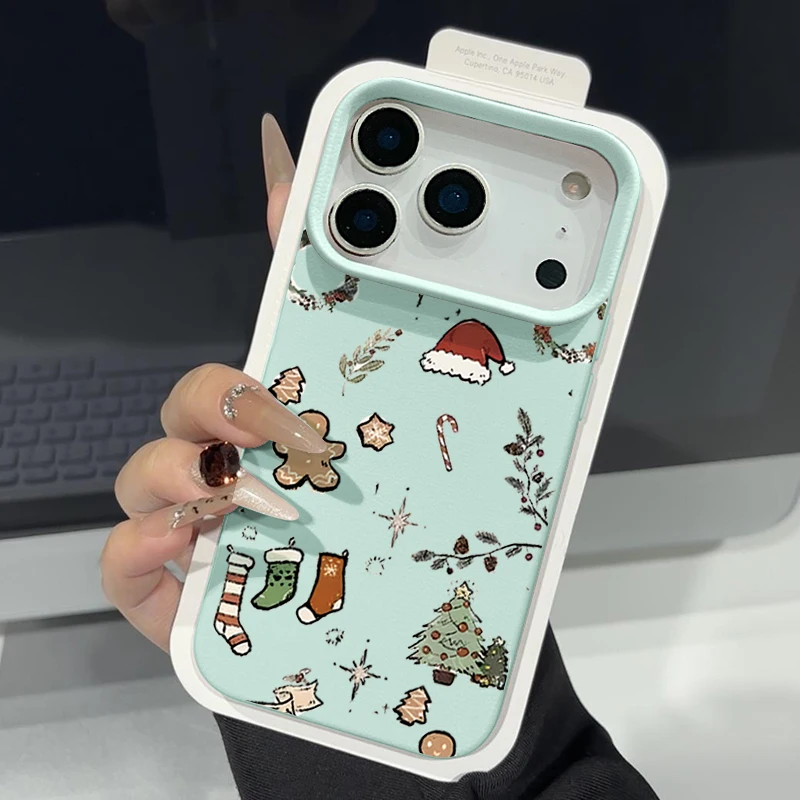 الرجعية الكرتون عيد الميلاد نمط القضية آيفون 17 برو ماكس بولي TPU سيليكون لينة غطاء آيفون 16 برو ماكس 15 14 13 12 11 16e الهواء #1