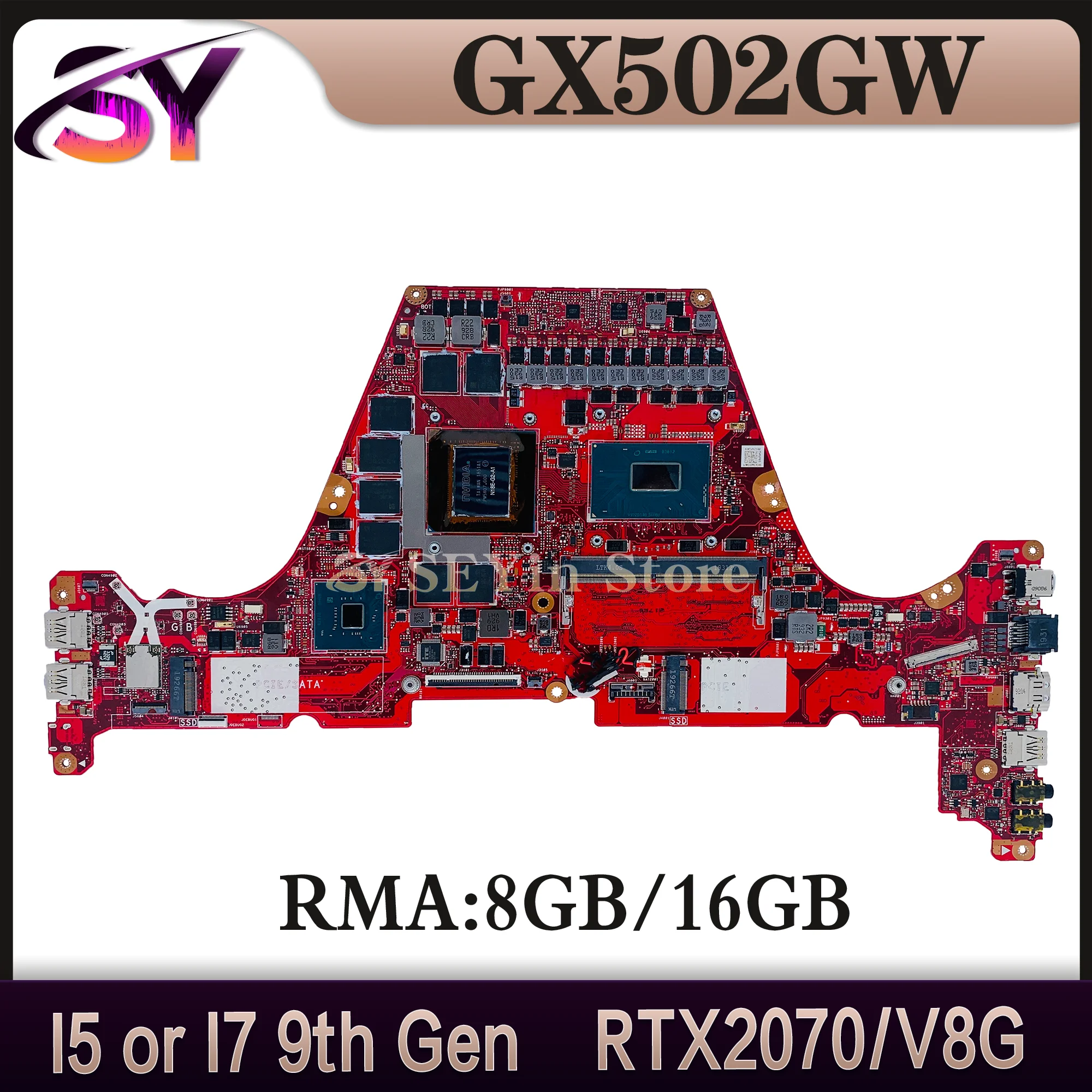 GX502GW Mainboard For ASUS GX502GV GU502GV GU502GU MW502G Laptop Motherboard i7 9tptop Motherboard i5 i7 GTX1060 RTX2060 RTX2070