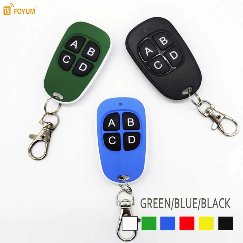 433MHz  Universal Garage Door Opener Remote Control,Various Colors，Clone Code Duplicator For Gate Garage Door White Box