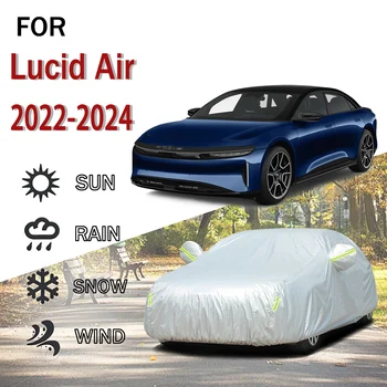 For Lucid Air 2022-2024 outdoor protection full 190T car snow cover sunshade dustproof cover car covers exterior accessories