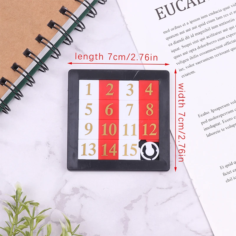 Early Educational Toy Developing for Children Plastic 1-15 Number Puzzles Kids Toy Sliding Puzzle Toy 15 Tiles Logics Game Adult