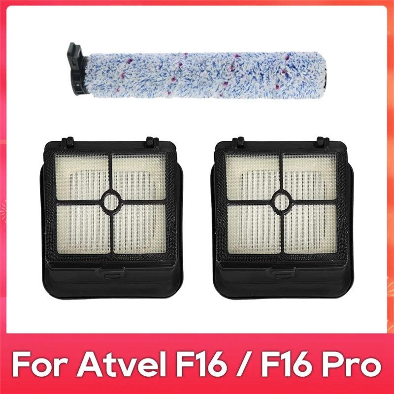 

AT63-Замена рулонной щетки и фильтра Hepa для пылесоса Atvel F16/F16 Pro, аксессуары
