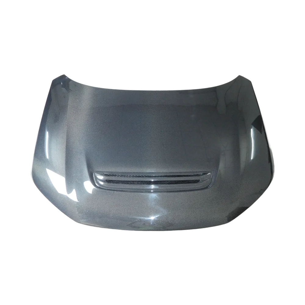 

For Honda for Civic FL5 Carbon Fiber Hood and Engine Cover in White New Condition with Bolts Included Honeycomb Style Scoop
