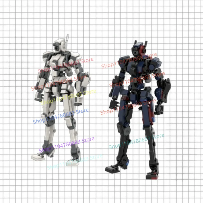 MOC New Mini Figure Player-original Military Mecha Model Toy, Buildable Collectible Ornament, Holiday Gift
