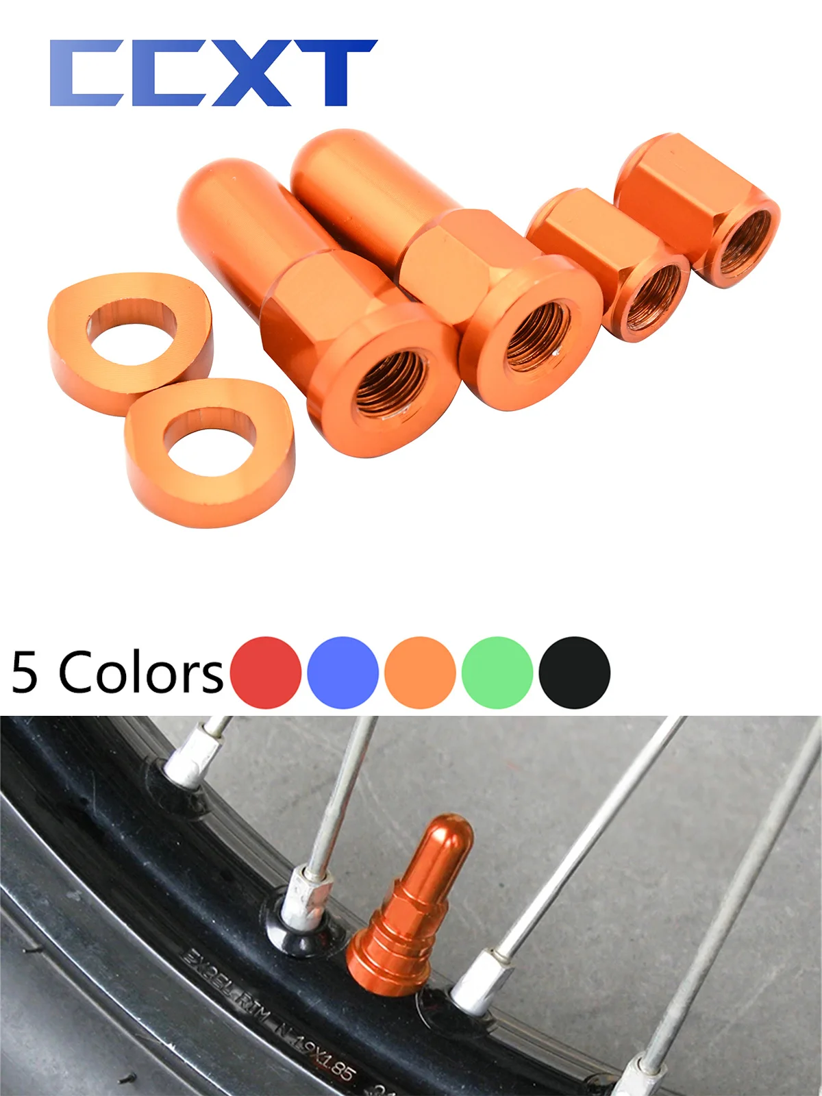 AliExpress CNC Dirt Bike Rim Lock Nuts Bolts Spacer Motocross Valve Cap For Honda Yamaha Kawasaki Suzuki KTM