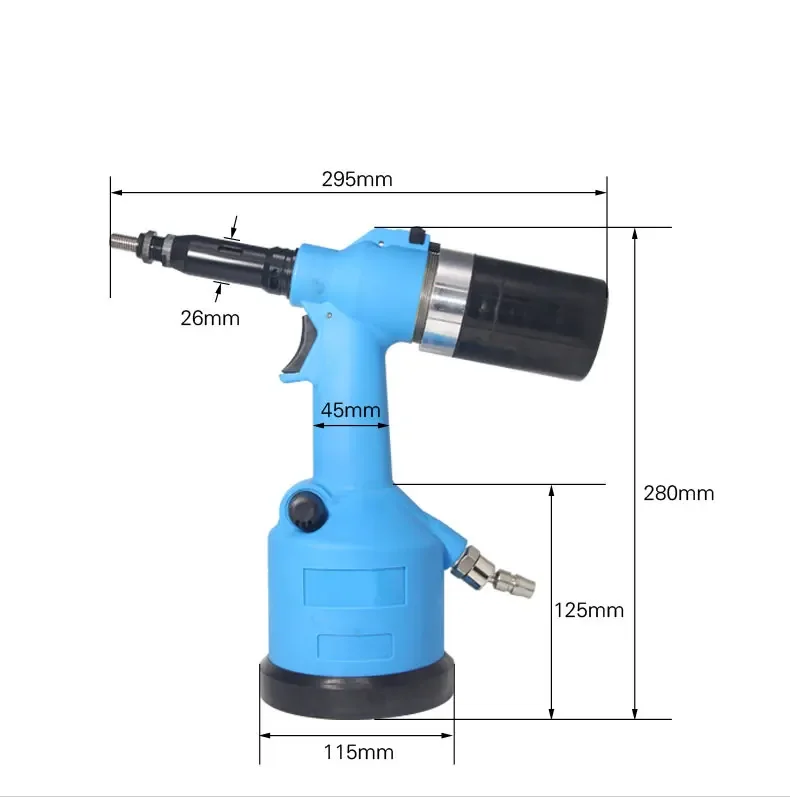 M3-M12 Lk Hot Sale Pneumatic Air Rivet Nut Gun Rivnut Tool Hand Riveter