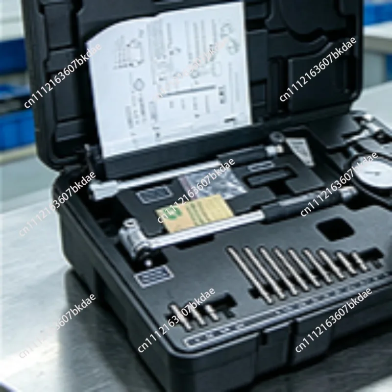 3-pack of metric/imperial inner diameter measuring scale plastic boxes, packaging a tool set within the range of 18-160