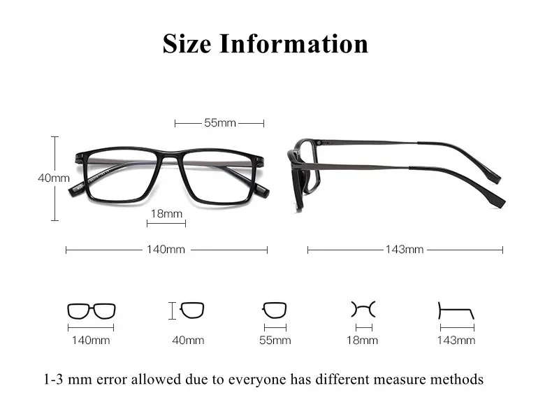 Chashma Eyeglasses Men Prescription Glasses Spring Hinge Ultra Light Anti Blue Ray Glass Progressive Lenses Spring Hinge Gafas