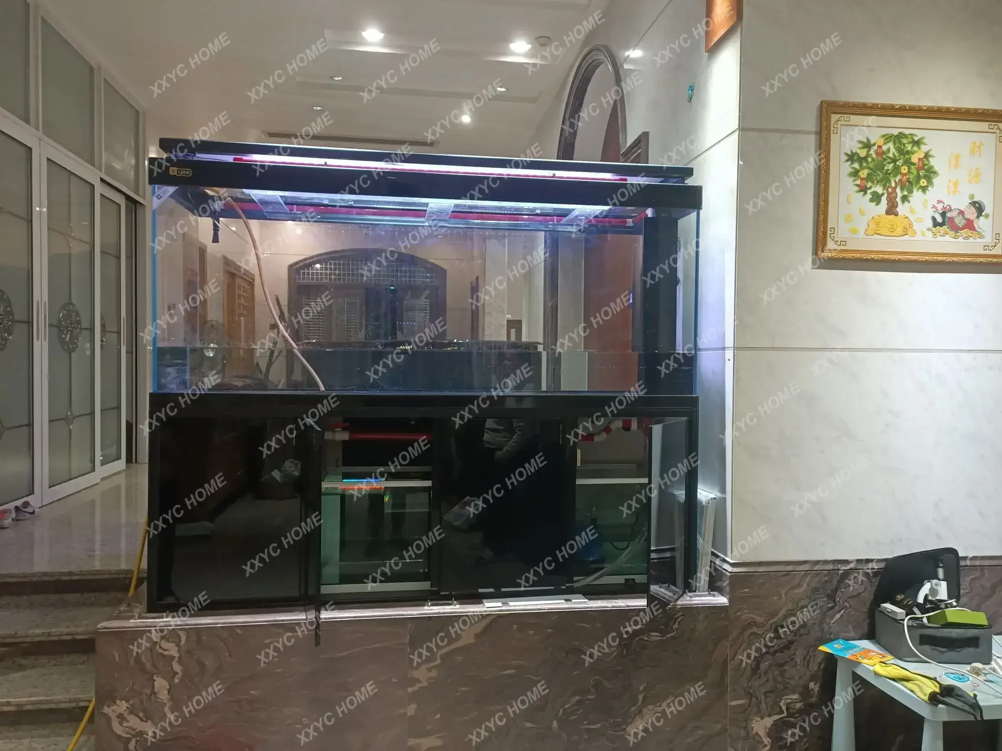 M02 Large Fish Tanks Ecology Aquarium Decoration New Style Customizable Luxury Aquarium Accent Simplicity Furniture