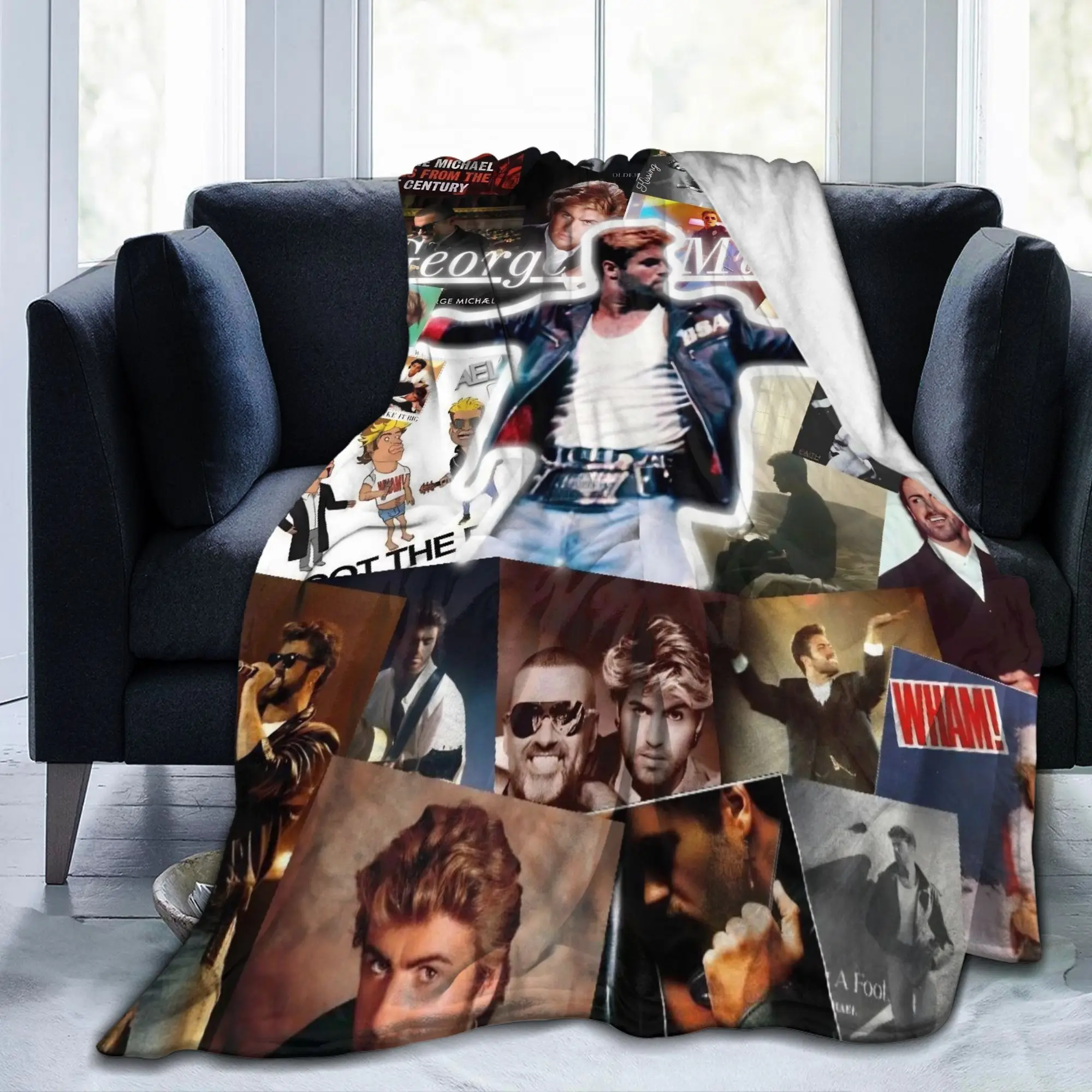 George Michael Singer Legend Flannel Blankets Music Album Awesome Throw Blanket for Quilt 200x150cm Warm