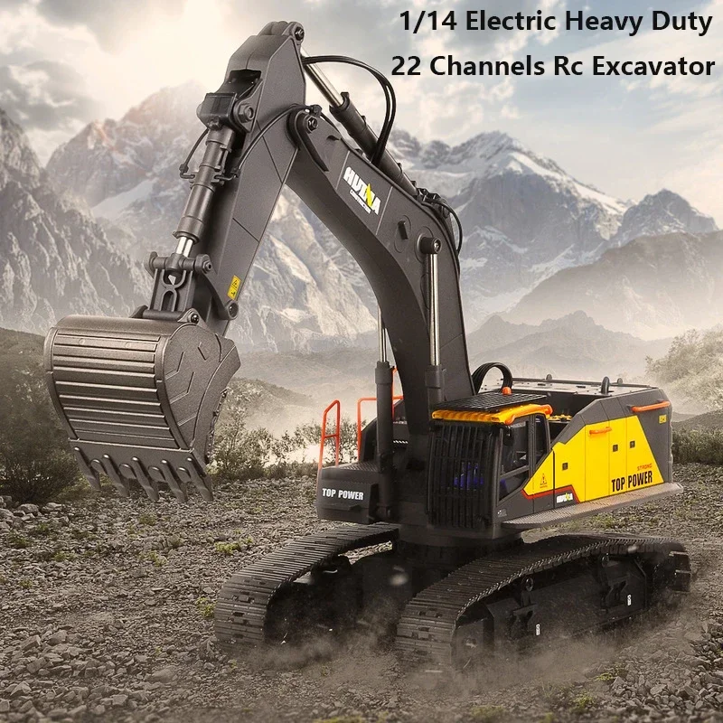 

Huina 1594 Full Metal Remote Control Excavator 1/14 Electric Heavy Duty 22 Channels Rc Excavator For Children Toys Model