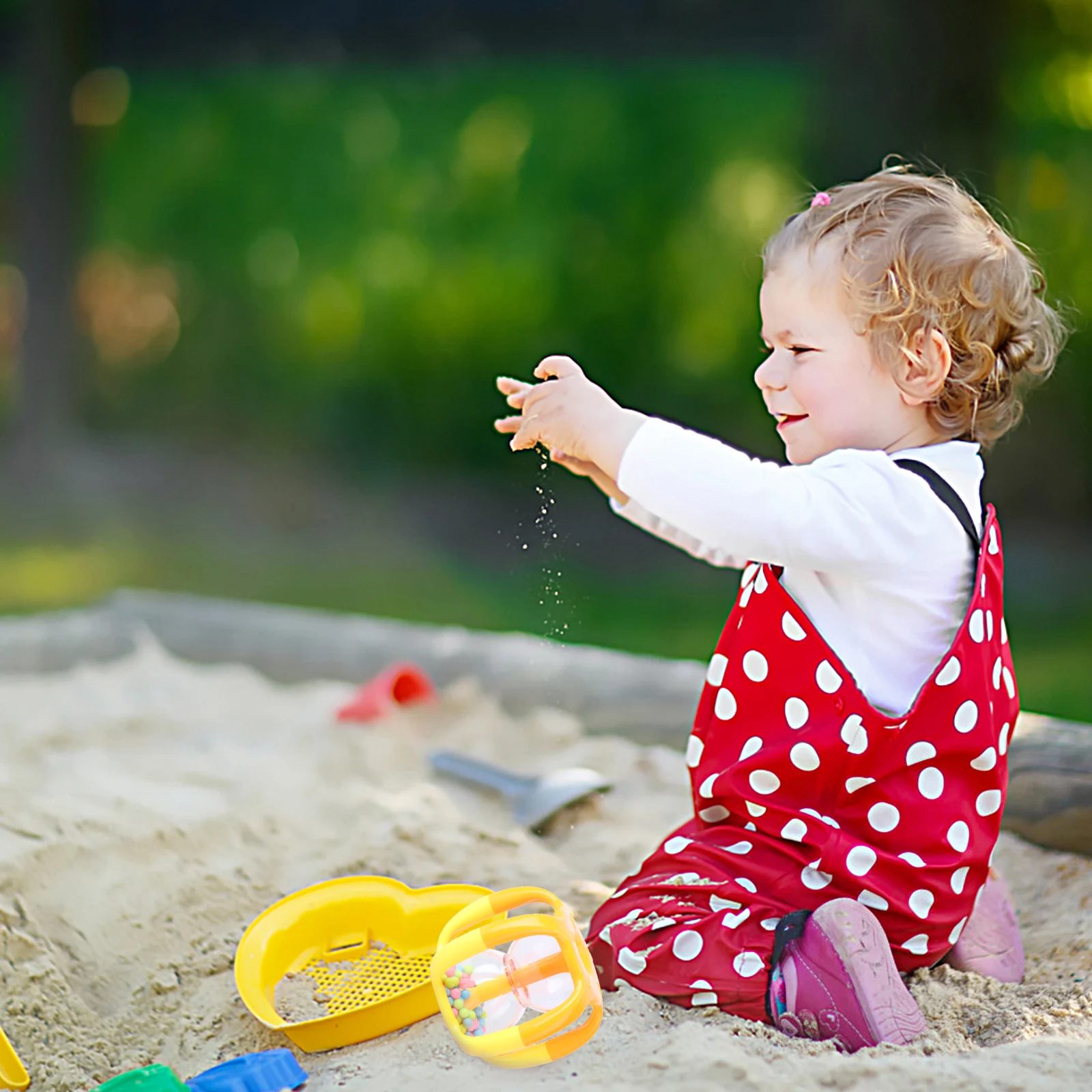 1pc Creative Baby Hand Bell Colorful Plastic Rattle Toddler Safe Environmental Friendly Kid Plaything Encourages Grasping