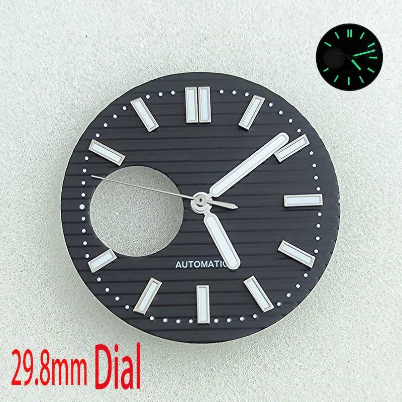 Аксессуары для мужских часов, 29,8 мм, циферблат часов, зеленый C3, светящийся, подходит для NH, автоматический механический 38, аксессуары для часов