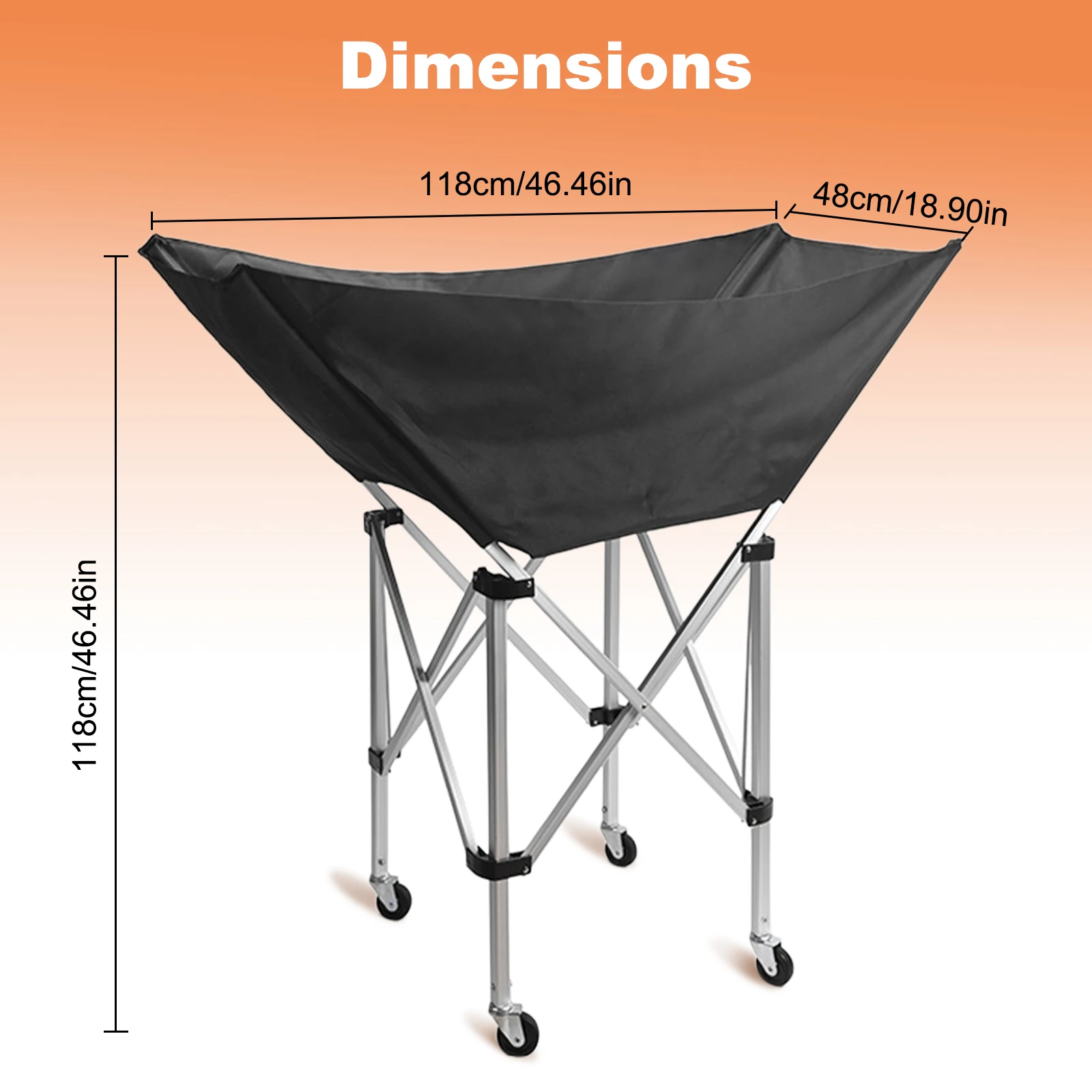 Collapsible Volleyball Cart Rolling Ball Storage Cart Volleyball Training Equipment Ball Holder for Easy Storage and Transport