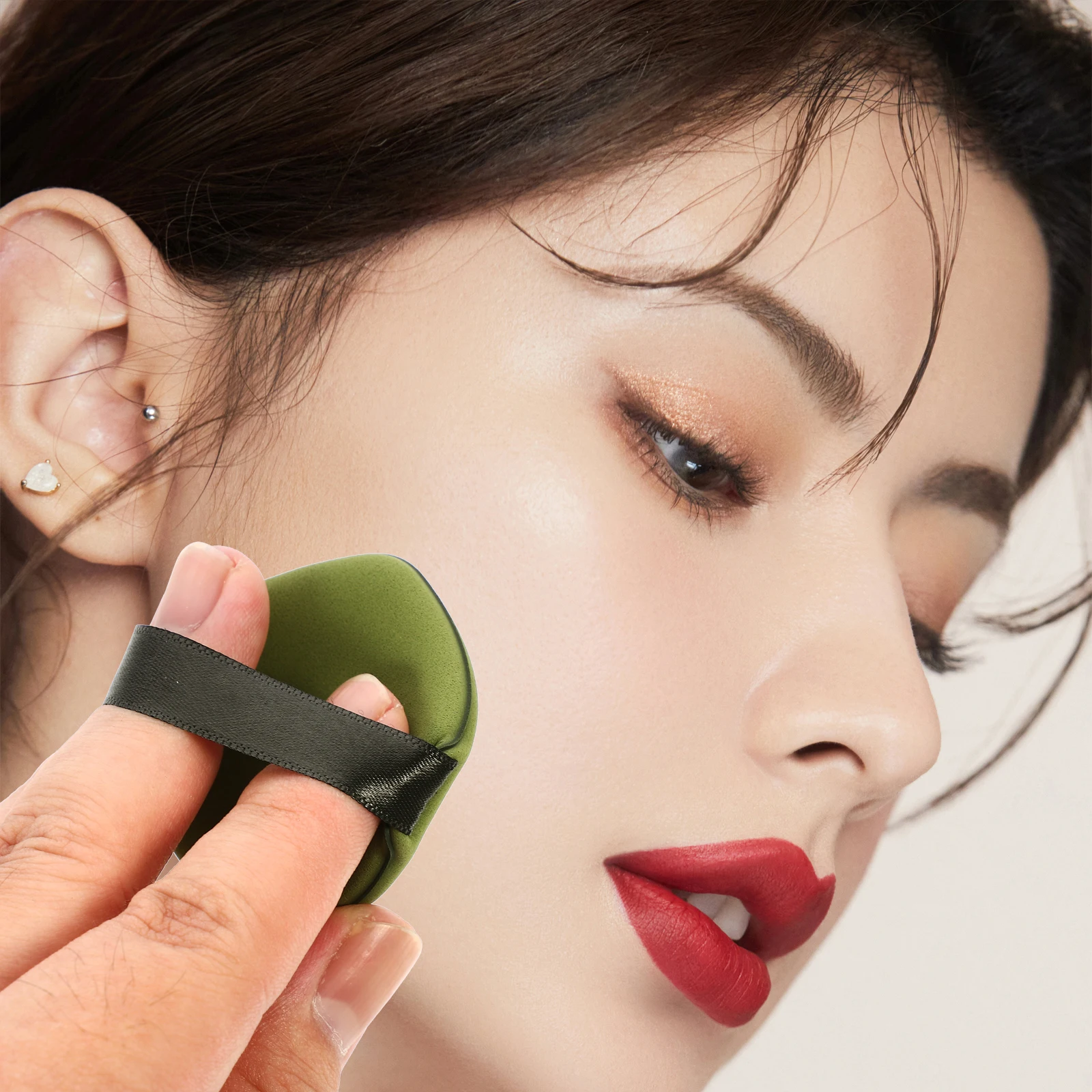 

6pcs Hydrophilic Latex-free Makeup Sponges for Blending Powder Liquid Foundation Portable Easy Clean Puff Facial Sponge