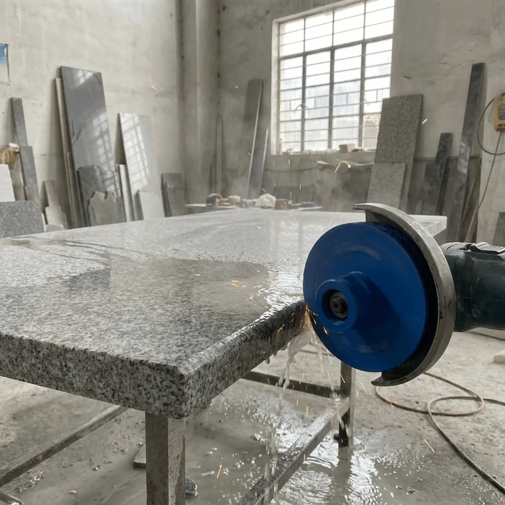 

Diamond Particles Semi-circular Stone Grinding Wheel Long Service Life Fast Cutting Diamond Polishing Wheel Solid Construction