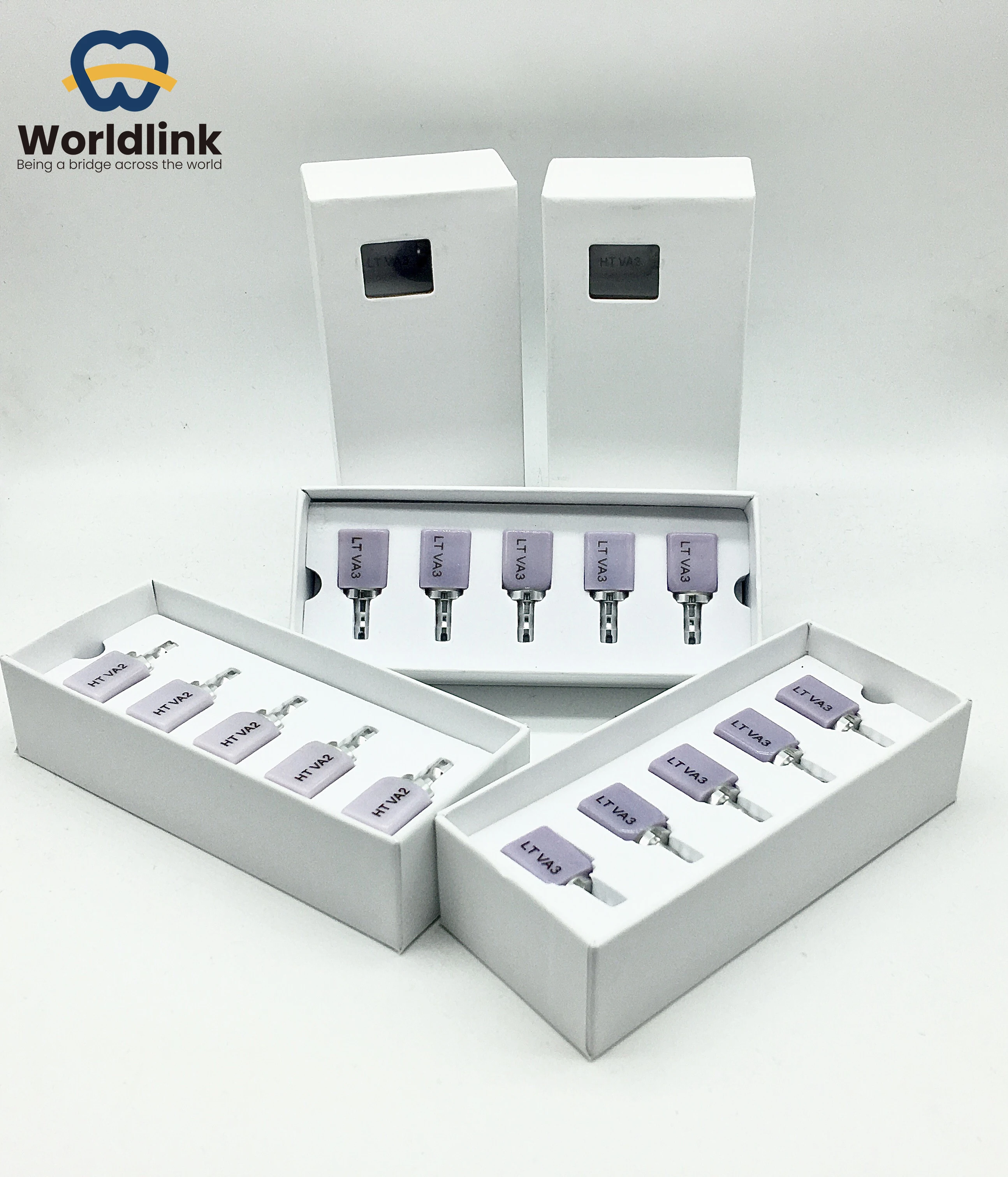 WorldLink 5 個 C14 HT LT タイプ歯科用ガラスブロックリン酸二リチウム前歯およびベニアラボフライス加工用