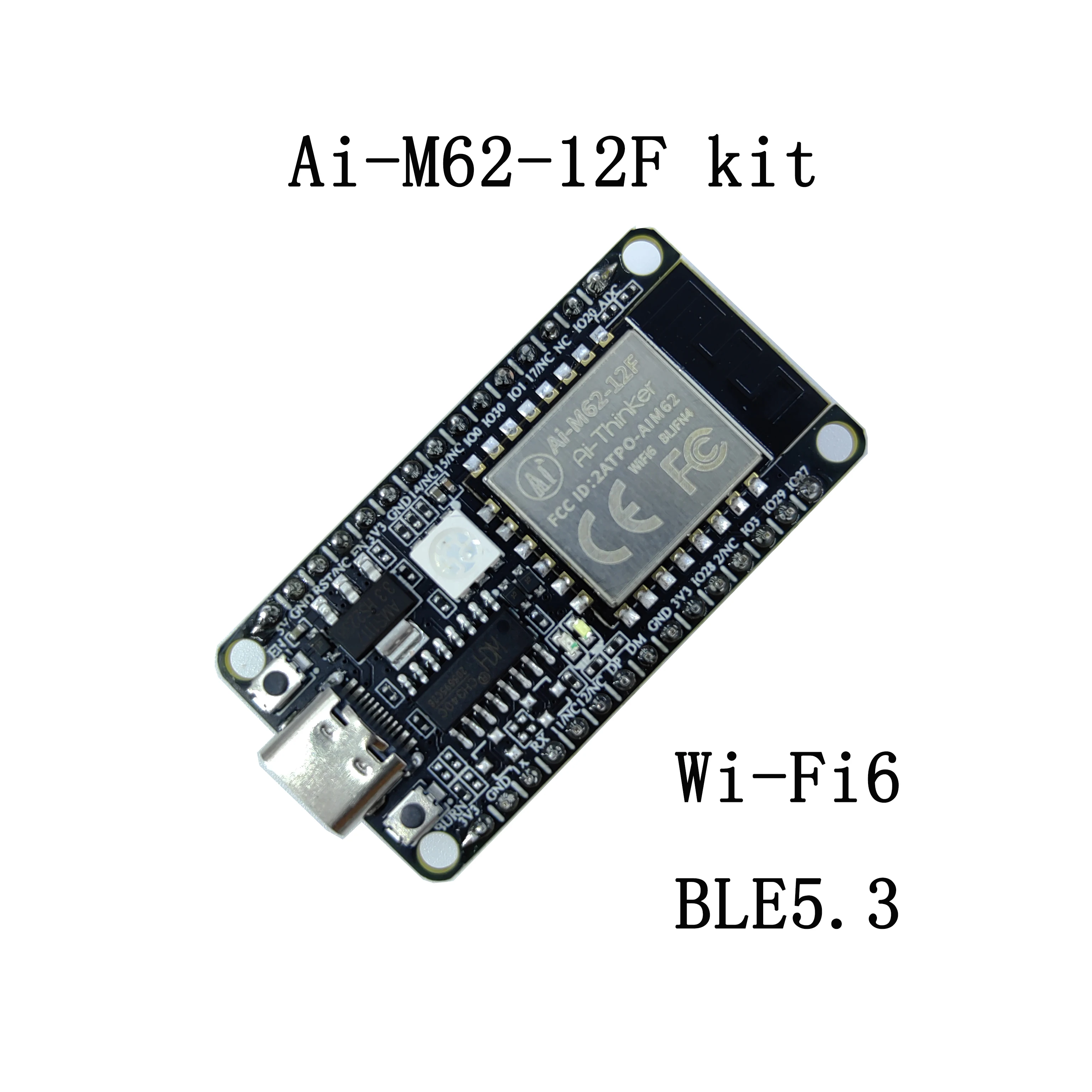 Ai-xinker WiFi 6+Bluetooth BLE5.3 combo module BL618 chip Ai-M62-12F development board